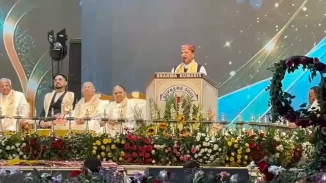 प्रजापिता ब्रह्माकुमारी ईश्वरीय विश्व विद्यालय, एवं आध्यात्मिक संस्थान, माउंट आबू, राजस्थान में आयोजित "नवदशकोत्सव" वैश्विक शिखर सम्मेलन–2026 के शुभारम्भ अवसर पर सम्बोधन।